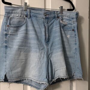 American Eagle Outfitters Light Blue Highest Rise Baggy Shorts